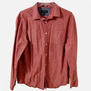 Banana Republic Factory Long Sleeve Standard Fit 100% Cotton Button Front Shirt